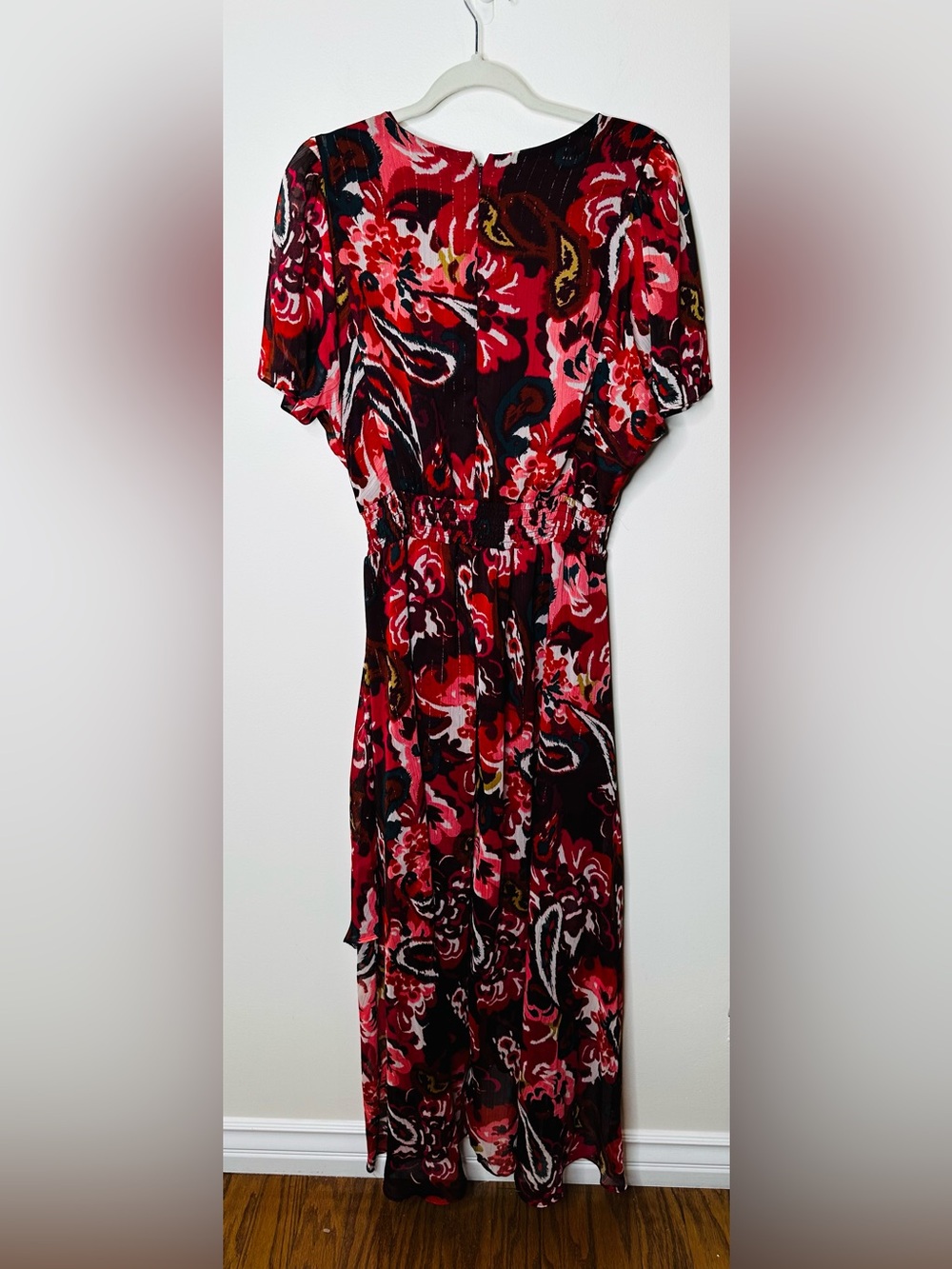 Halogen Floral Paisley Maxi Dress Size 1 ( L) - Picture 8 of 9